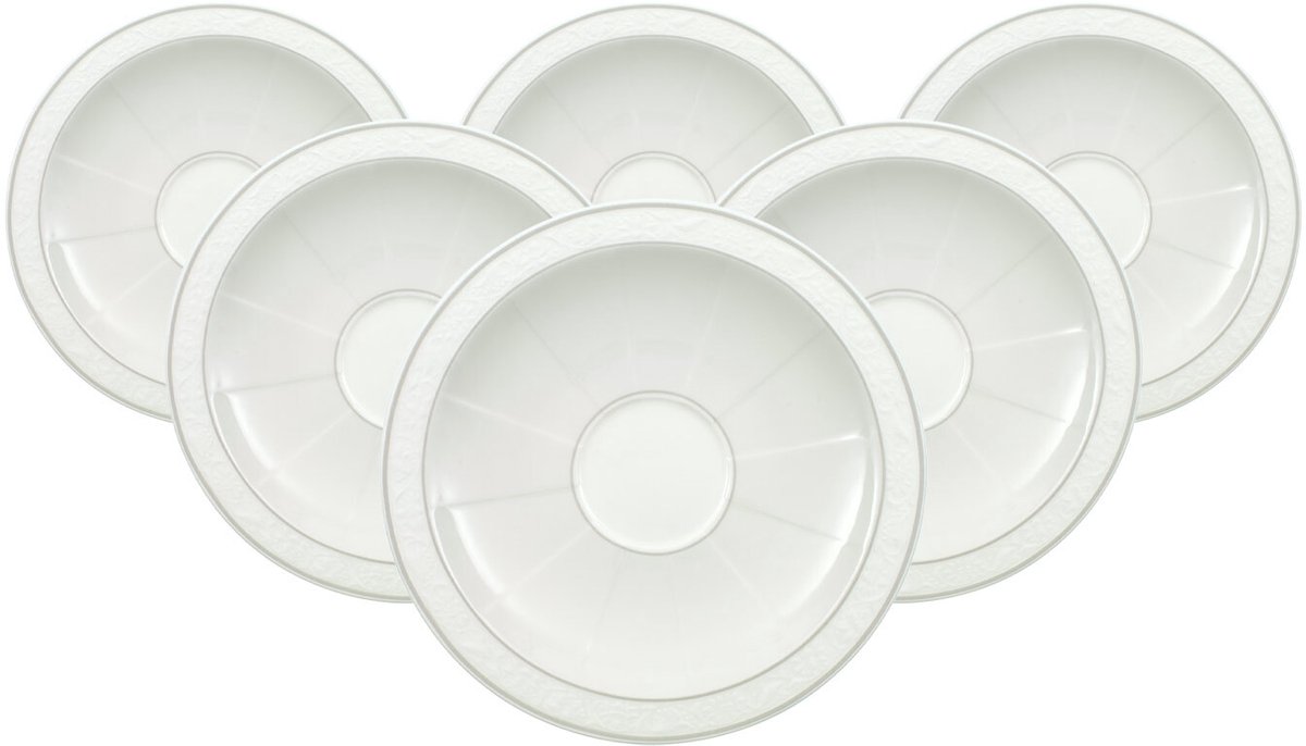 Kaffeeuntertassen Gray Pearl ø 16 cm Set van 6