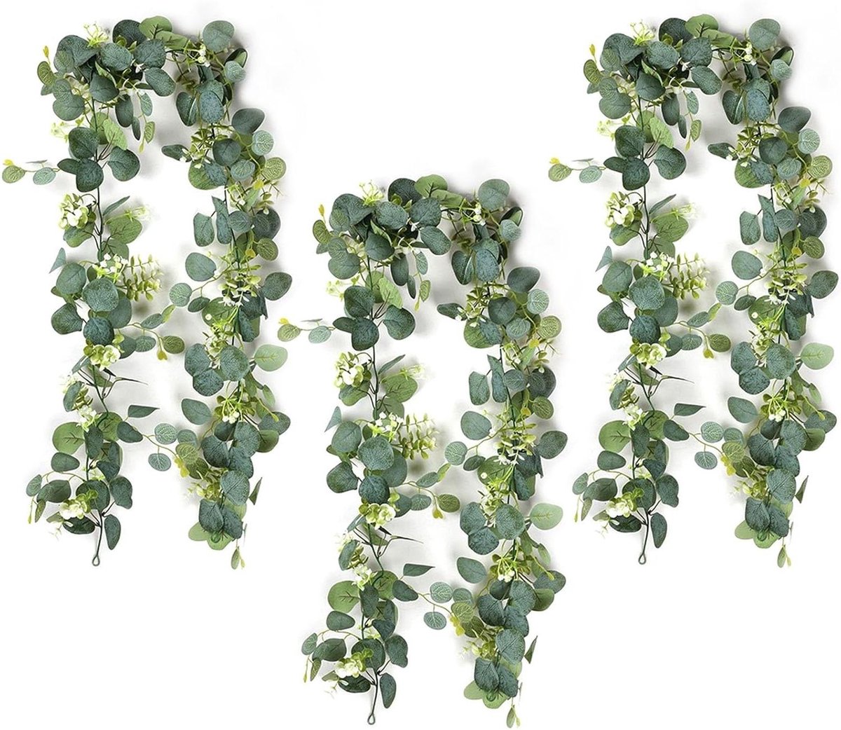 Eucalyptus Slingers - Kunstplant Slinger - Woondecoratie - Onderhoudsvriendelijk - 18 m - Groen