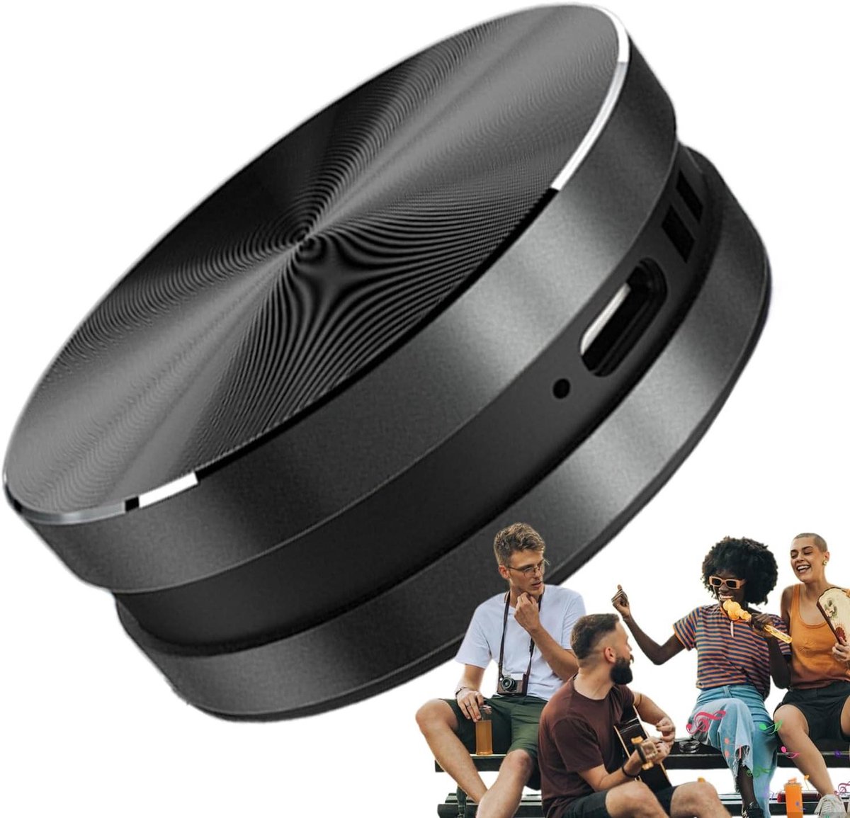 Draagbare Bluetooth Luidspreker - Mini Speaker - Muziek Luisteren - Beengeleiding Resonantie - 10 x 10 x 5 cm - Zwart