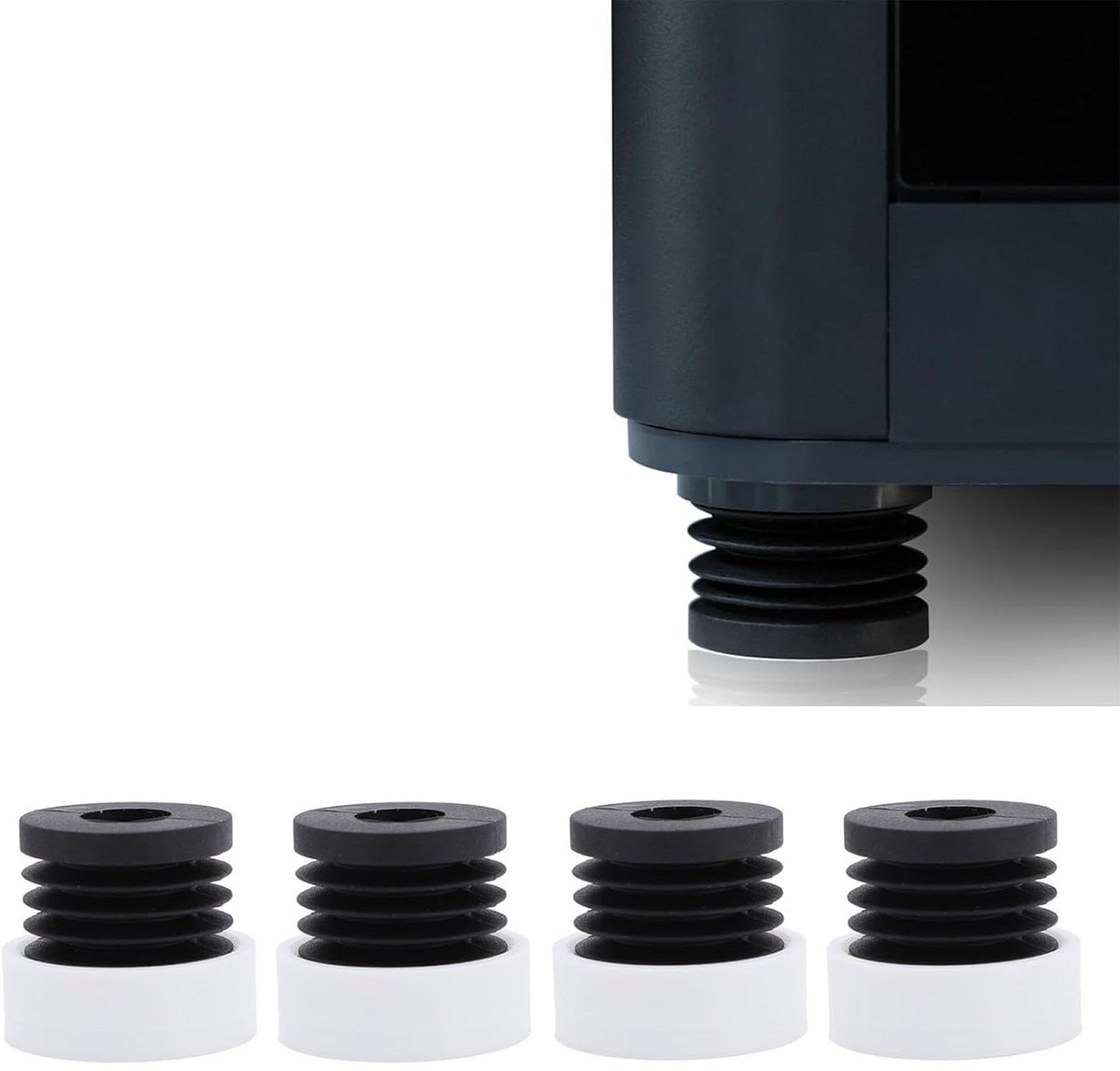 Anti Vibratie Voetjes - Schokdempers Printer - Stabiel Printen - Trillingsabsorberend - 4 stuks - Zwart