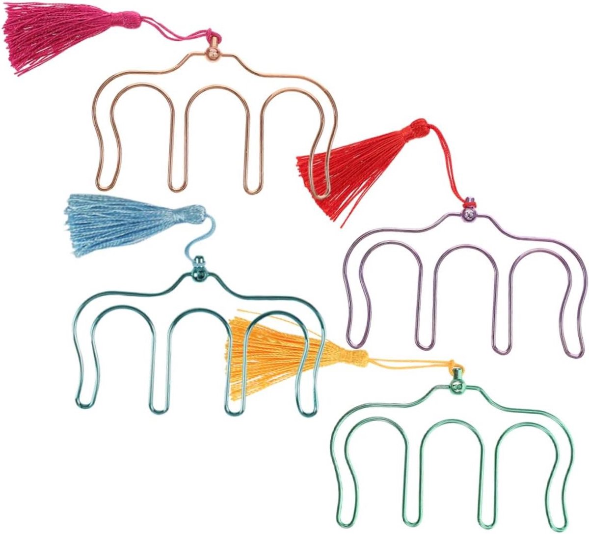 Muziekblad Klem - Boekpagina Houder - Muziek Studeren - Met Tassels - 9.5x5.2cm - Gemengde Kleur