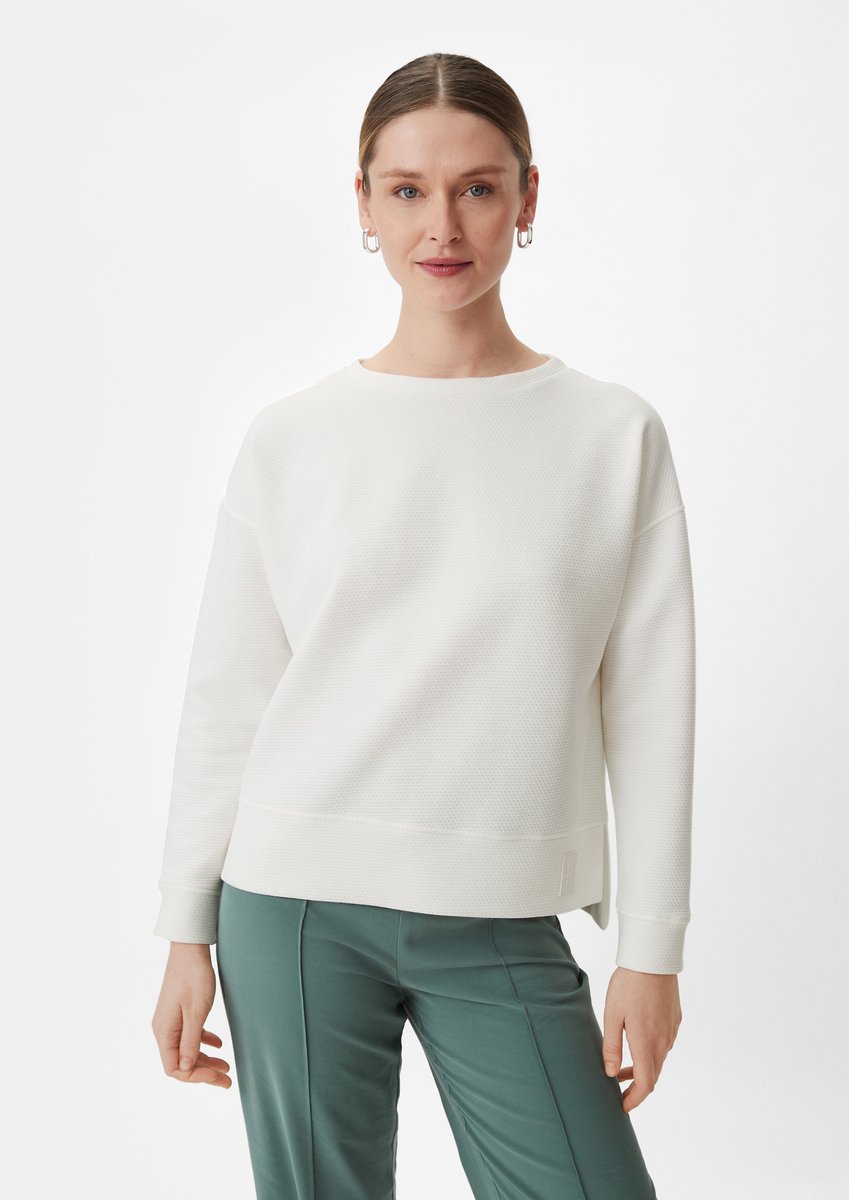 comma - female - Sweater met structuurpatroon
