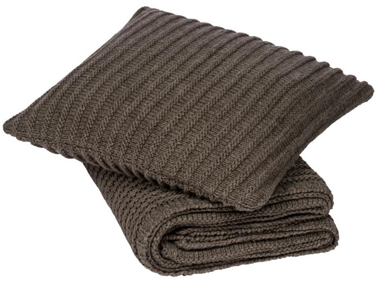 Homelinen | Bergen Plaid & Kussensloop van Acryl