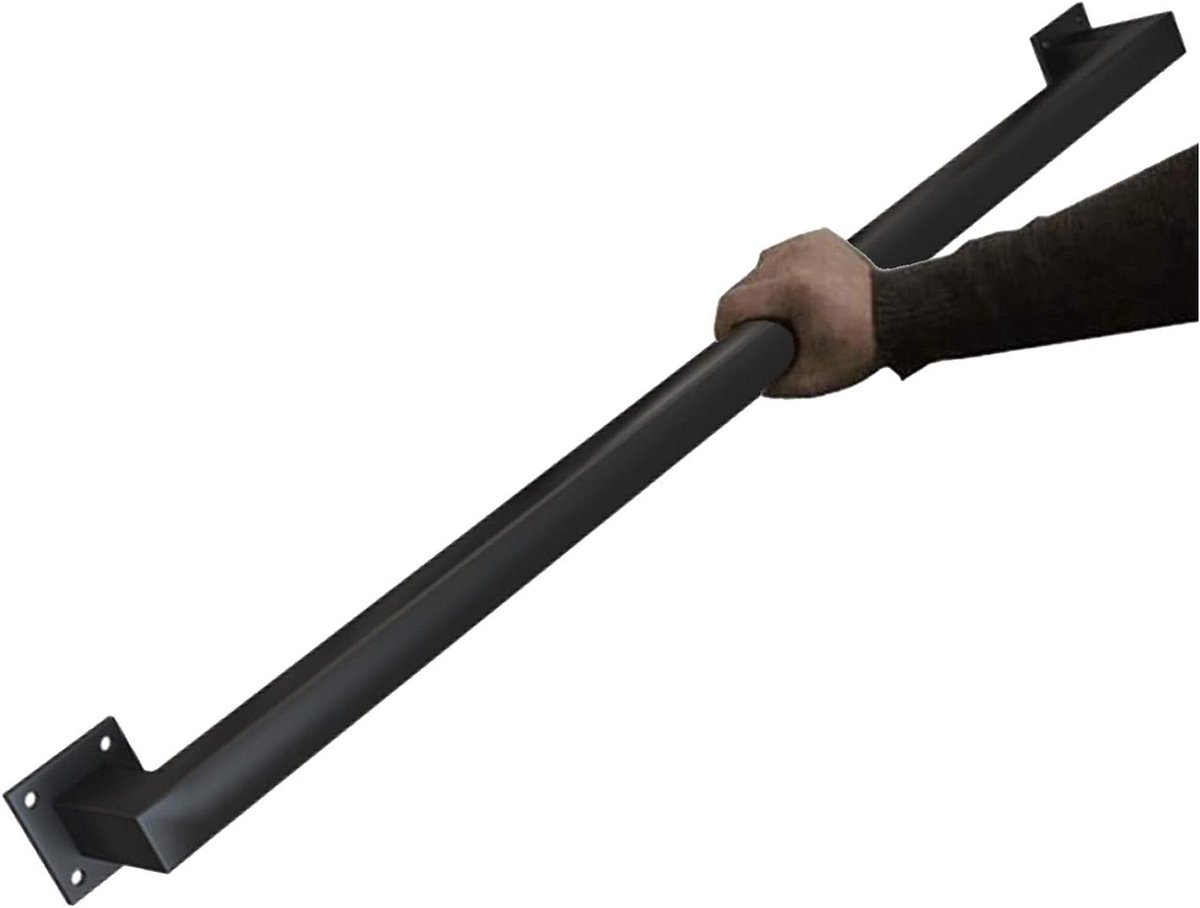 Vierkante Trapleuning - Muurbevestiging Balustrade - Veiligheid Thuis - Industriële Stijl - 5.4m - Zwart