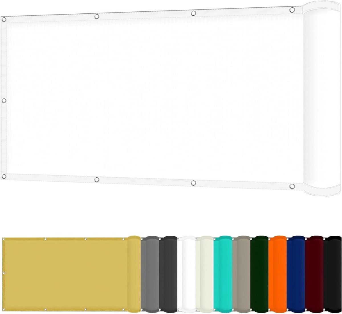 Partytent Hoes - Tentdoek Vervanging - Buitenfeesten Organiseren - Waterdicht UV-bestendig - 160 x 500 cm - Wit
