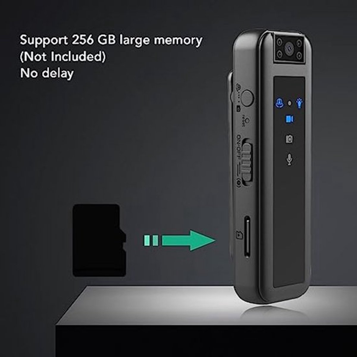 Mini-bodycamera-videorecorder, Draagbare Body-cam voor Sport Business Class, Mini-camera Nanny-bodycamera met foto- en Video-opname