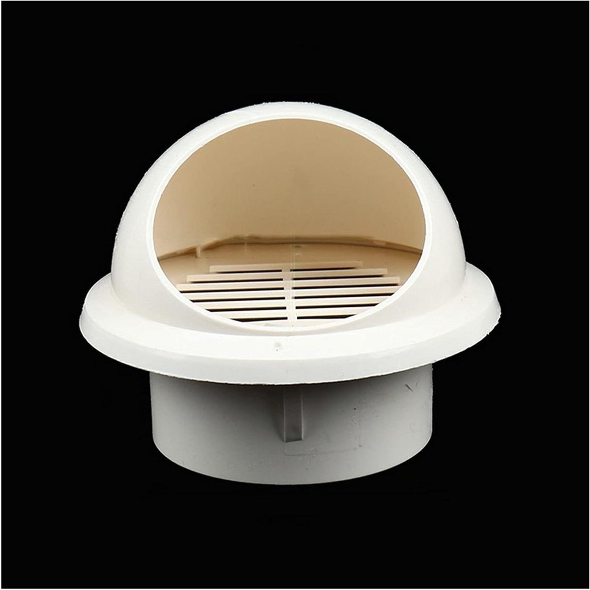 Ventilatierooster - Ventilatiekap Roosters - Luchtstroom Reguleren - Waterdicht Ontwerp - Rond - Wit