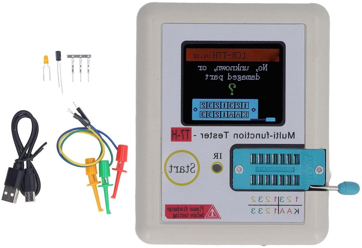 Transistor Meter - Component Tester ESR Meter - Elektronica Testen - Automatische Component Detectie - Compact Formaat - Zwart