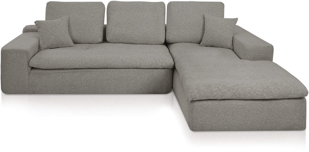 Lazy Hoekbank Bouclé Bruin Rechts