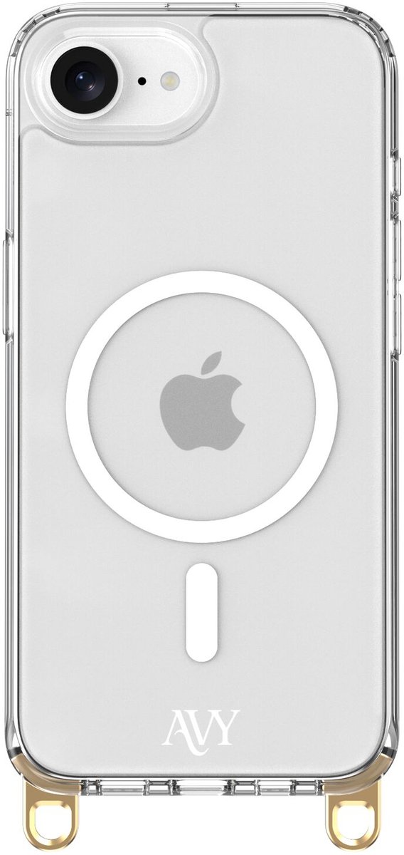 AVY Transparant Hoesje | Geschikt voor Apple iPhone 17e / 16e | Compatibel met MagSafe | Clear Case | Haakjes voor koord