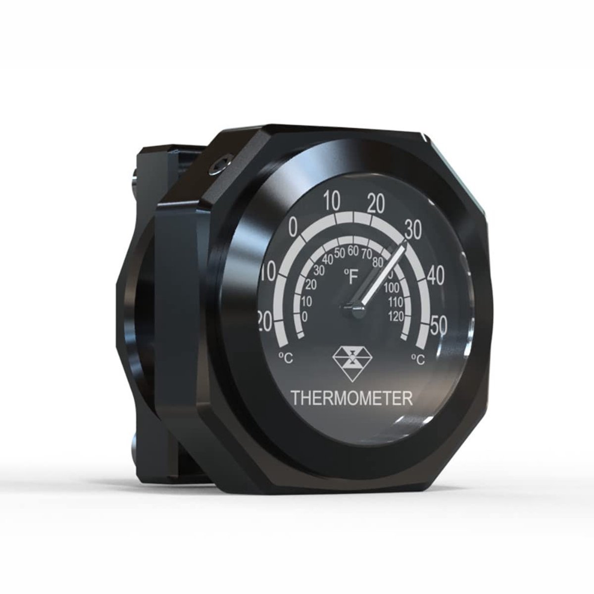 aladdien - Motorfiets thermometer - Waterproof thermometer - Fluorescerende pointer - Aluminiumlegering - Temperatuur meting - Geschikt voor motoren...