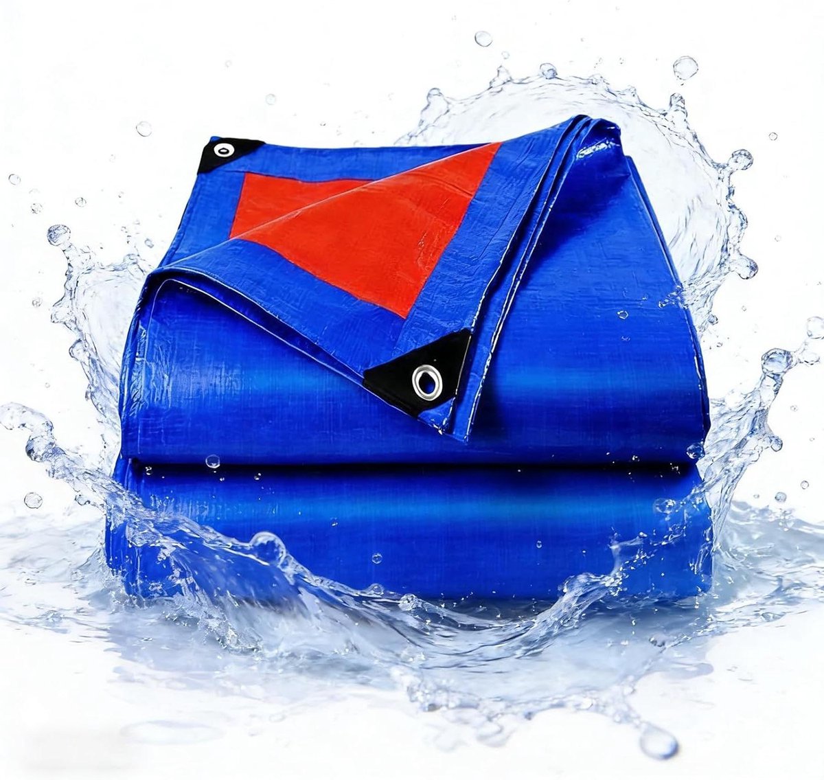 Afdekzeil met Ogen - Zeildoek Beschermzeil - Spullen Beschermen - UV-Bestendig en Waterdicht - 220x220 cm - Blauw