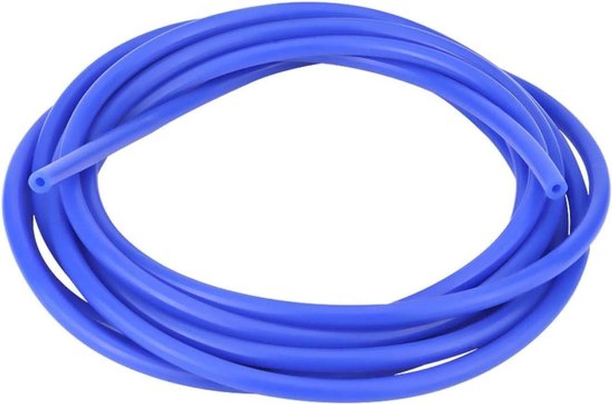 Siliconen vacuümbuis slang 4 mm diameter - 5 meter lengte - universeel gebruik (blauw)