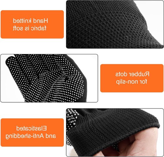 Onkruidverwijderaar met steel en rubberen handgreep voor tuinieren - Voegenkrabber en tuingereedschap met paardetanden - Inclusief paar antislip handschoenen van Merkloos	 — afbeelding 4