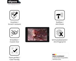 dipos – 2x Pantserfolie geschikt voor Gaomon PD1610 | 9H Screenprotector