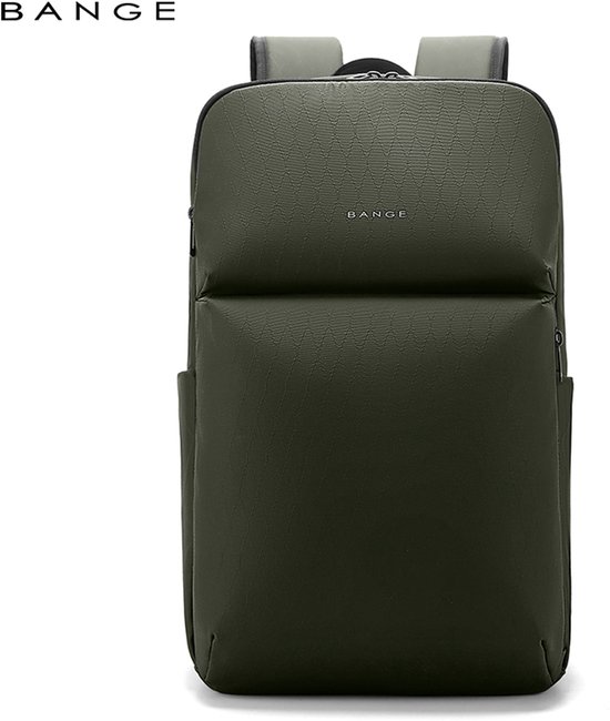 CarryQuest® - Sac à dos pour ordinateur portable BANGE 15,6 pouces - 27L - 46x29,5x20 cm - Déperlant - Poche antivol - Sangle pour trolley - Compartiments organiseurs - Sac à dos pour le travail/l'école - Vert