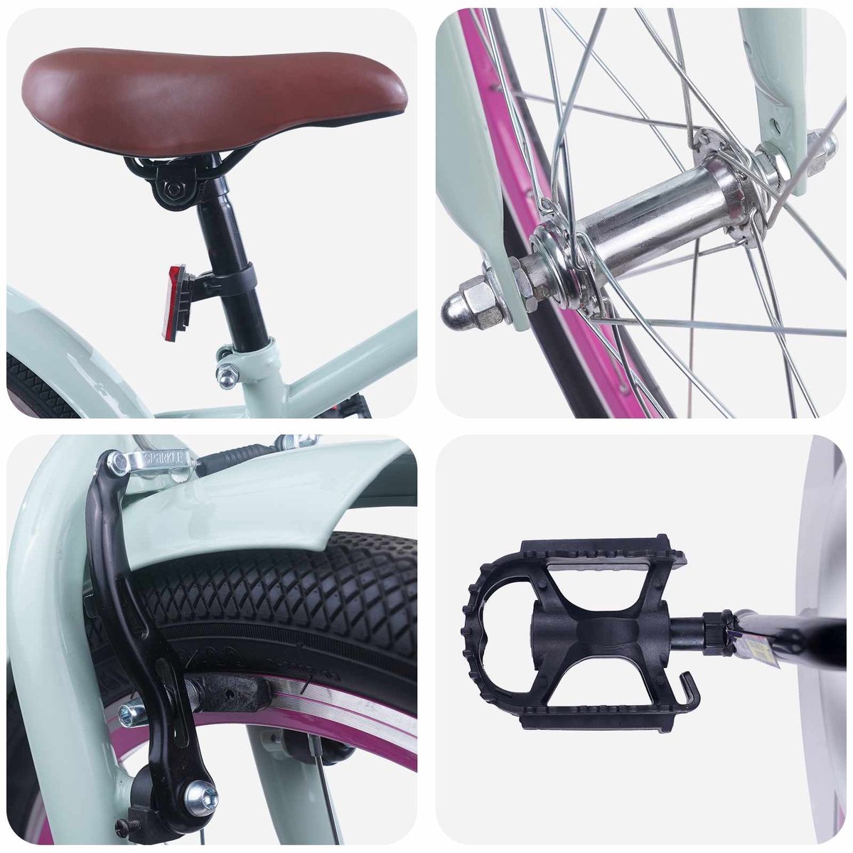VidaXL Kinderfiets 22 Inch voor 7-12 jaar oud Lichtgroen