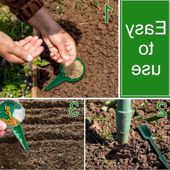 Mini Zaaimachine – Zaaddispenser - Handmatige zaaimachine - planter dispenser - tuin zaad dispenser planter - Premium Handmatig Mini Zaai Gereedschap Set – Klein Zaaiapparaat voor Kleine Zaden - 6stuks — afbeelding 5