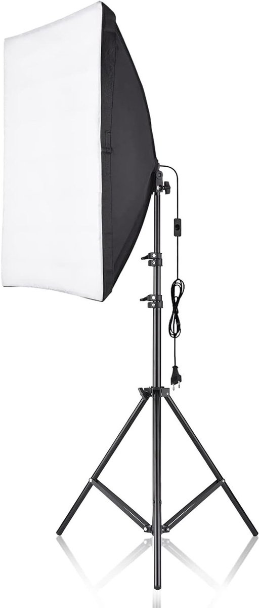 Lichtboxset voor studiofotografie 50 x 70 cm met statief
