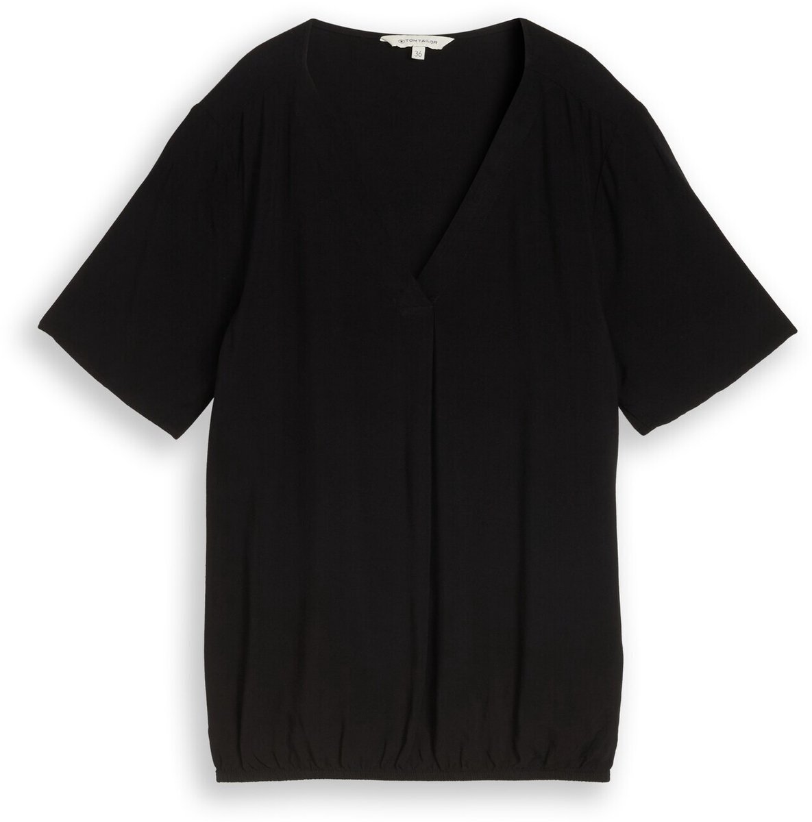 Tom Tailor - Blouse van viscose - Maat 44 - deep black