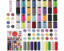 Sewing Thread Set - 74 Pieces - voor Sewing Machine - Mixed Color Sewing Thread Set met Accessoires voor Hand en Sewing Machine