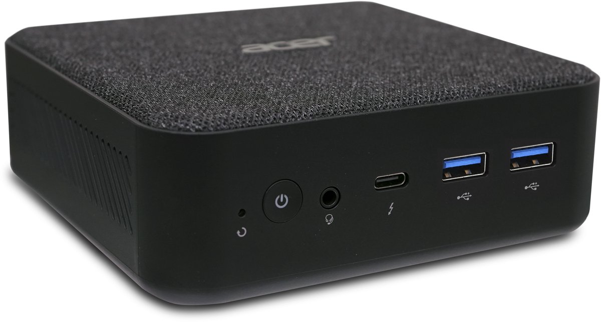 Acer Revo Box RB102 R5710 AMD Ryzen™ 5 7430U 16 GB DDR5-SDRAM 512 GB SSD Windows 11 Home Mini PC Zwart