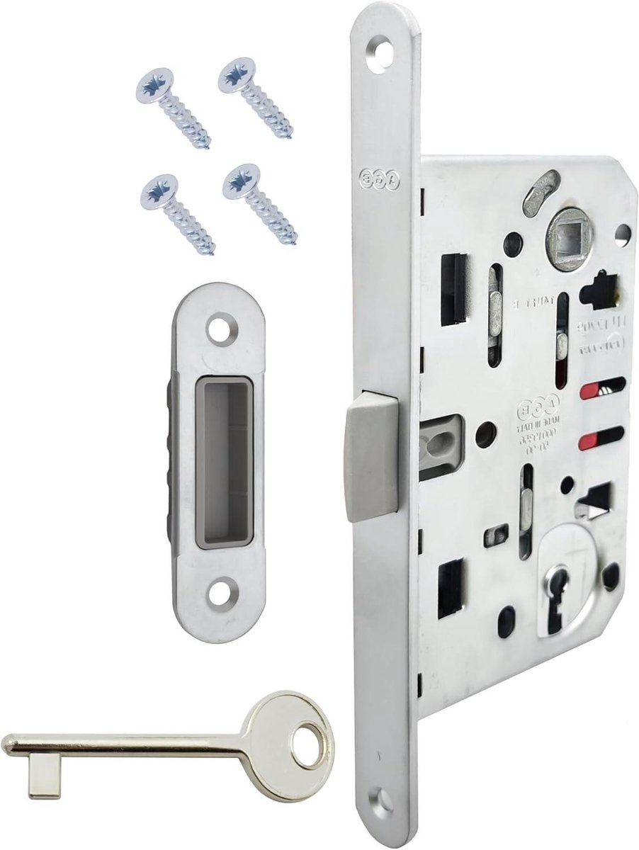 Binnendeurslot - Deursluiting - Privacy Creëren - Stil en Schokbestendig - 50 mm Insteek - Mat Chroom