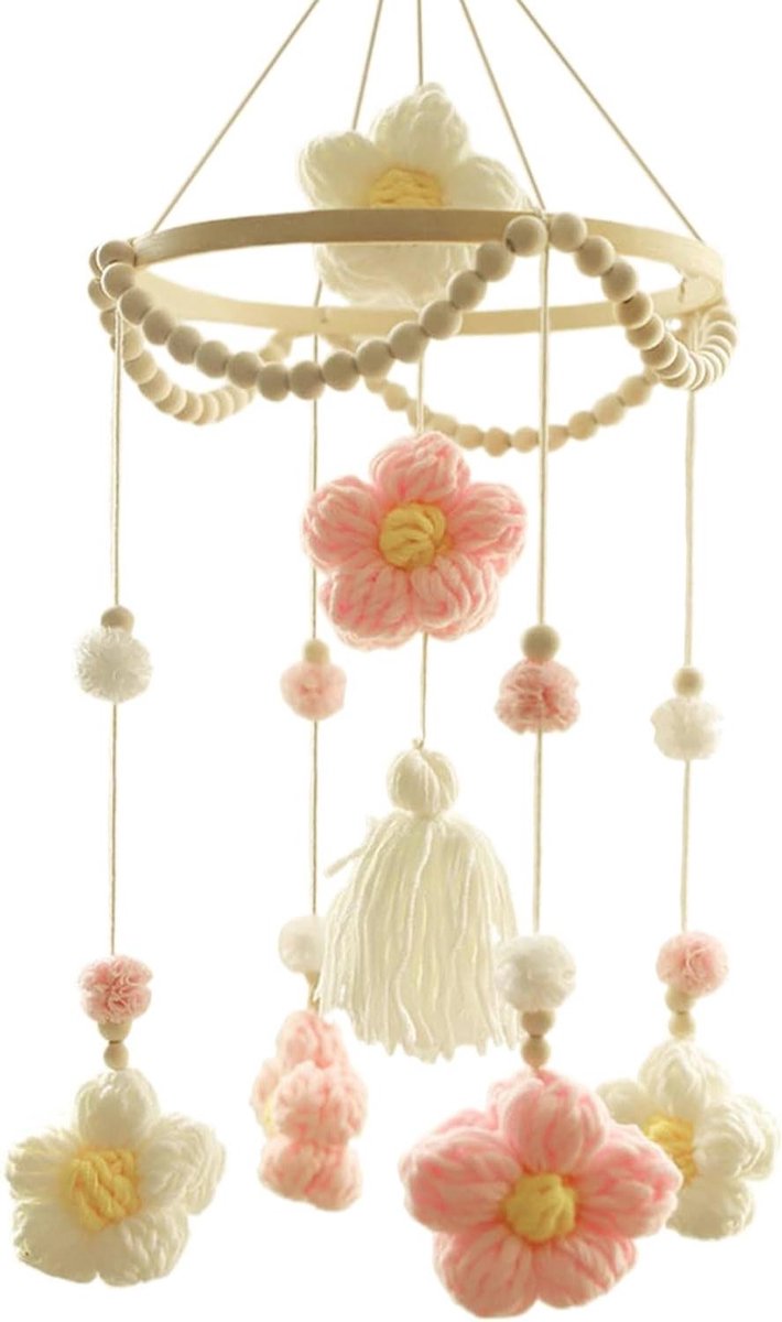 Babymobiel Roterend - Hangend Speelgoed - Babykamer Decoratie - Zachte Luchtstroom Rotatie - Diameter 23 cm - Multicolor