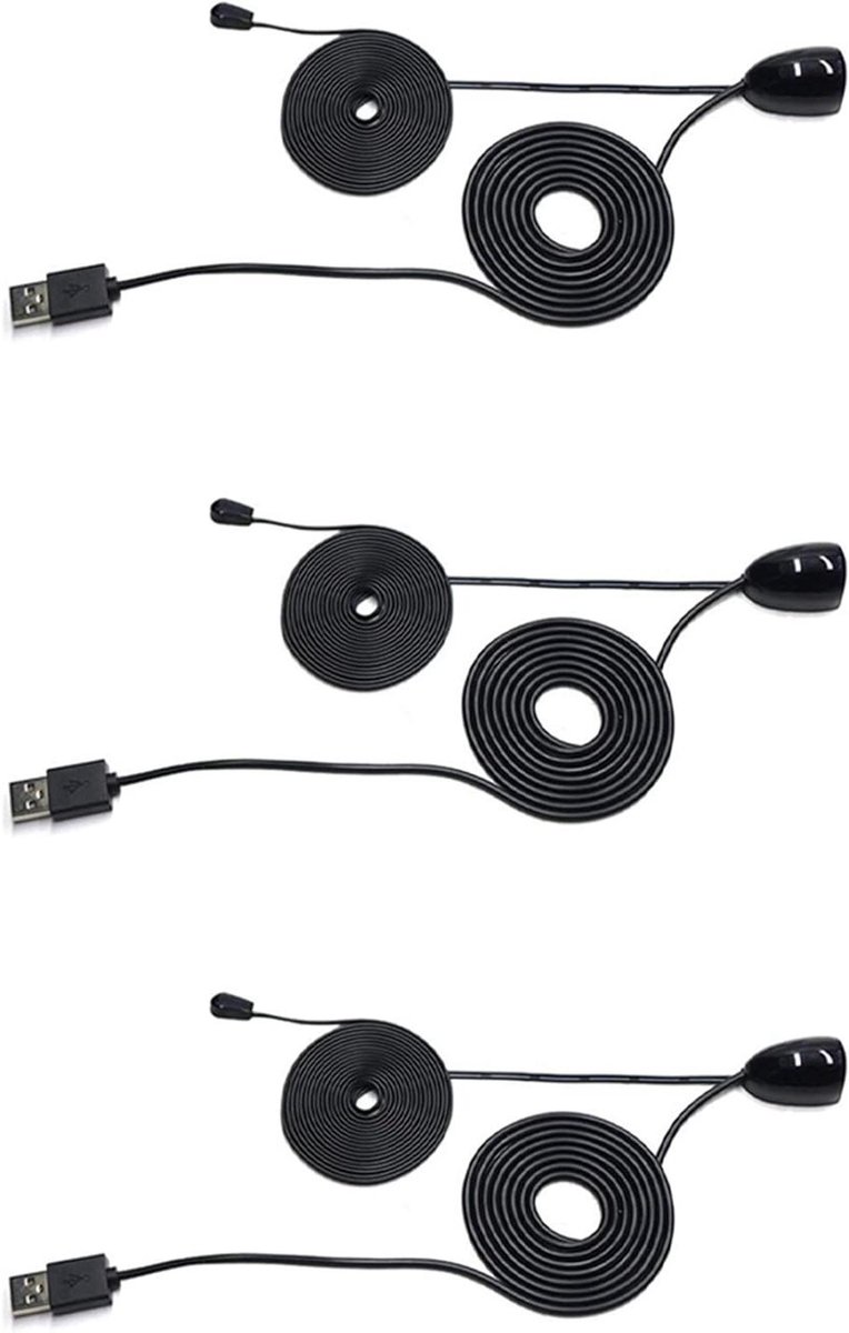 IR Extender Set - Afstandsbediening Verlengstuk - Apparaten Bediening - 3 Ontvangers - 3x 137cm Kabel - Zwart