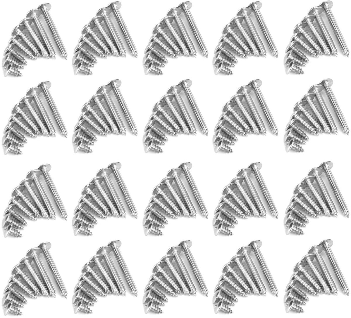 Allecto - Zelftappende Schroeven - Roestvrijstaal - 200 Stuks - Stevige Bevestiging - Voor Reparaties en Projecten - Geschikt voor Diverse Material...