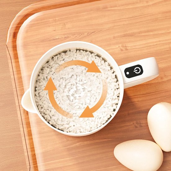 Elektrische Eierklopper - Keukenmixer - Bakken en Mixen - Zelfreinigend Mechanisme - 1 Liter Capaciteit - Beige — afbeelding 3