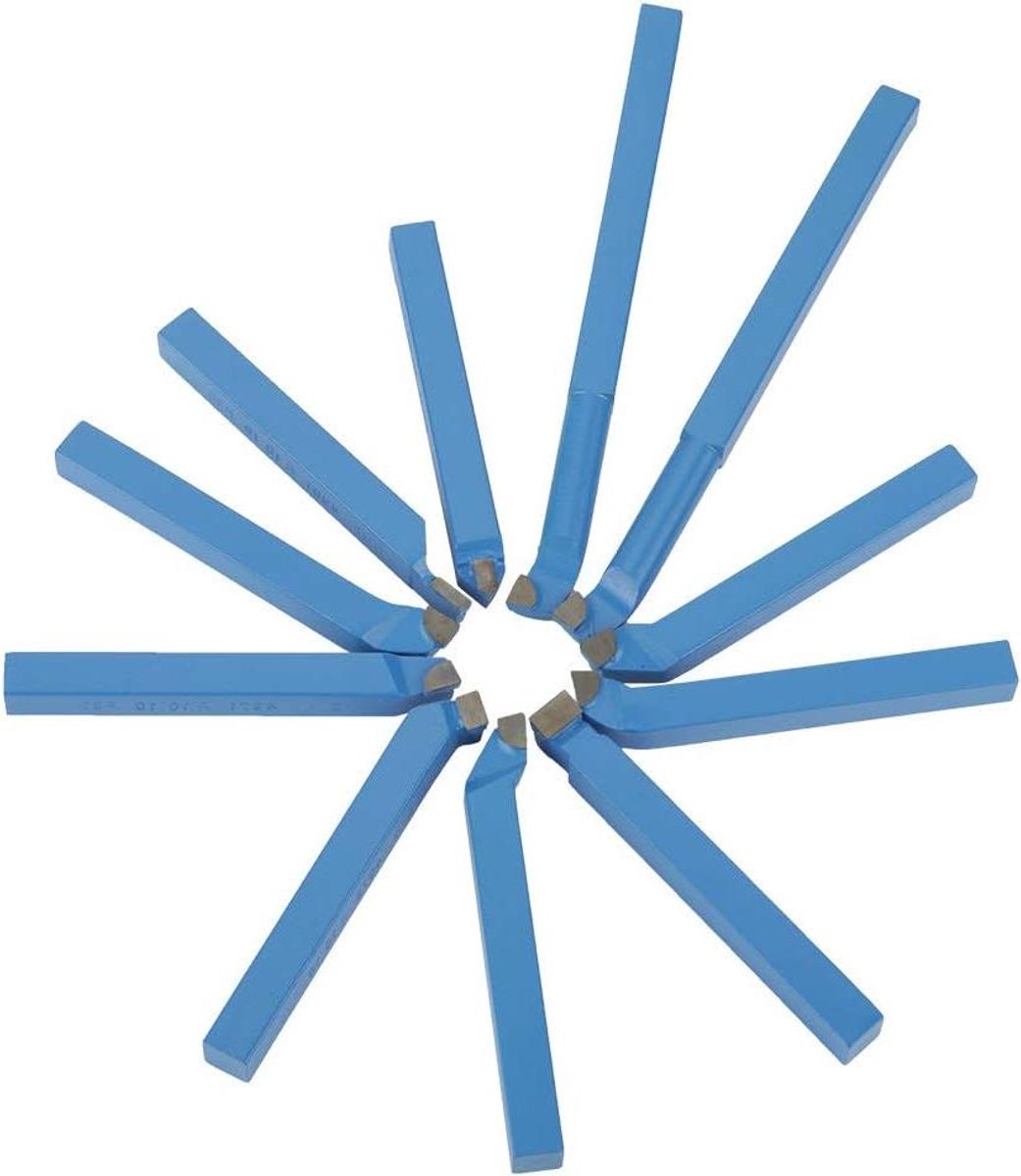 Draaibank Gereedschapset - Metaalbewerking Set - Metaal Bewerken - 11-delig Hardmetaal - 8x8mm - Niet gespecificeerd