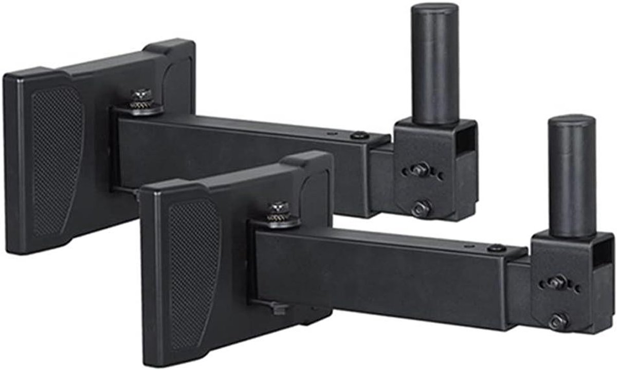 Luidspreker Beugel - Muursteun Surround - Betere Luisterervaring - Verstelbaar Kantelen Draaien - Draagt 75 kg - Zwart