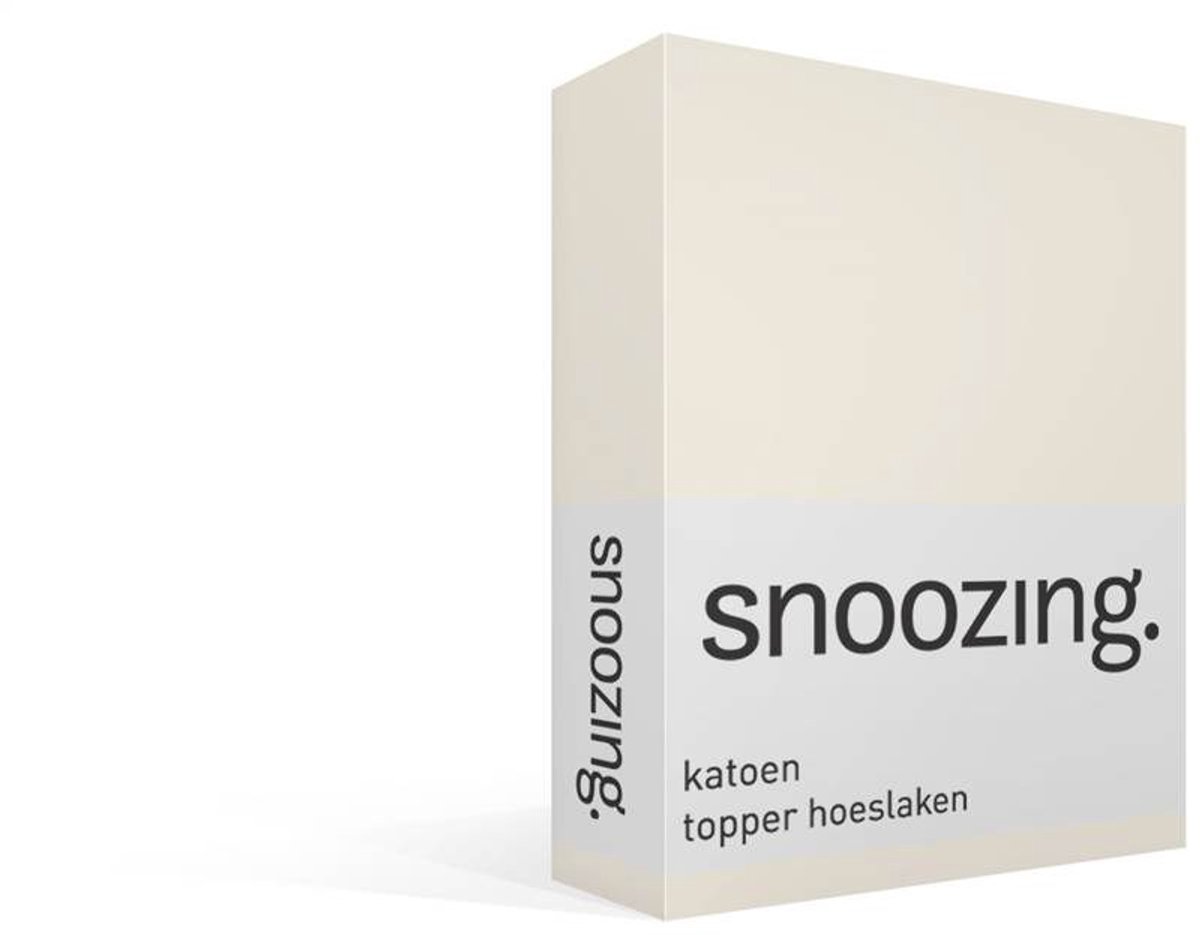 Snoozing Katoen - Topper - Hoeslaken - Lits-jumeaux - 180x200 cm - Ivoor