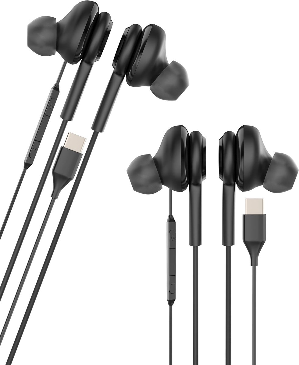 Golden crown - Draadloze Oordopjes - USB-C Verbinding - Ideaal voor Android en iPhone - Compact formaat - Met Microfoon - Perfect voor muziek en bellen ...