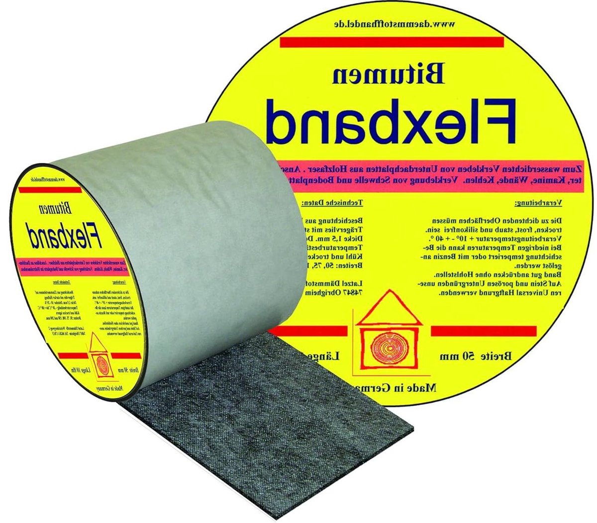 Bitumen Afdichtingsband - Waterdicht Reparatie - Dak Reparatie - Flexibel en Stretchbaar - 50mm x 10m - Antraciet