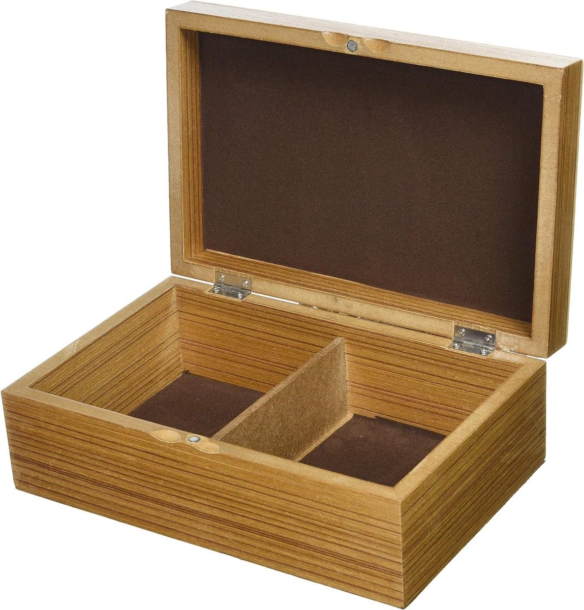 Schaakdoos - Opbergkist - Schaakstukken bewaren - Gemaakt in Duitsland - 240 x 155 x 85 mm - Bruin