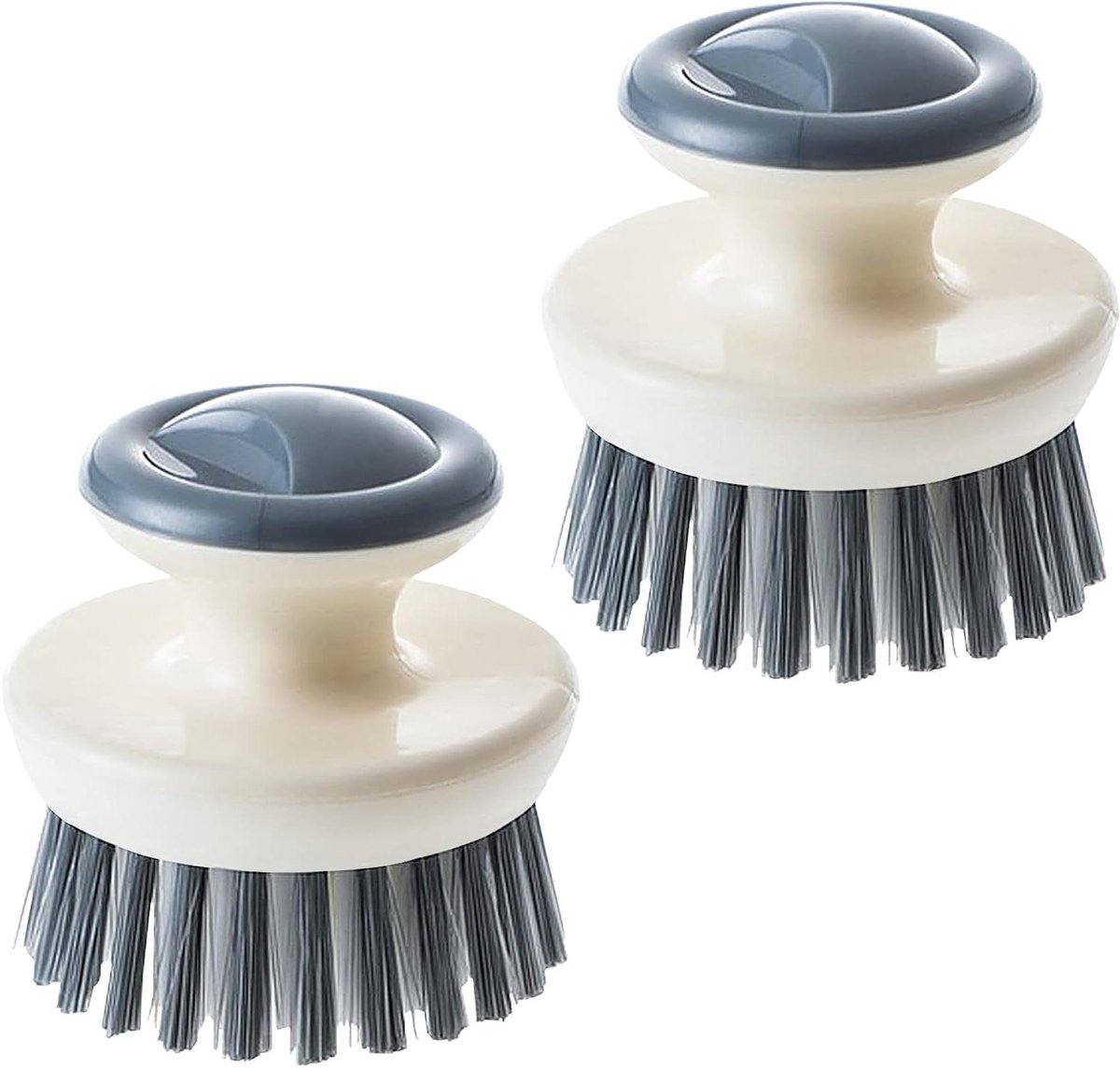 Reinigingsborstel Set - Keukenborstels - Afwas Gemak - Duurzame Nylon Borstels - 2 Stuks - Grijs