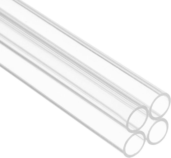 Duidelijke Plastic Rigid Buizen van 10 inch, 8mm x 10mm voor Aquariums, Hydraulica en Doe-Het-Zelf Projecten - 4 Stuks