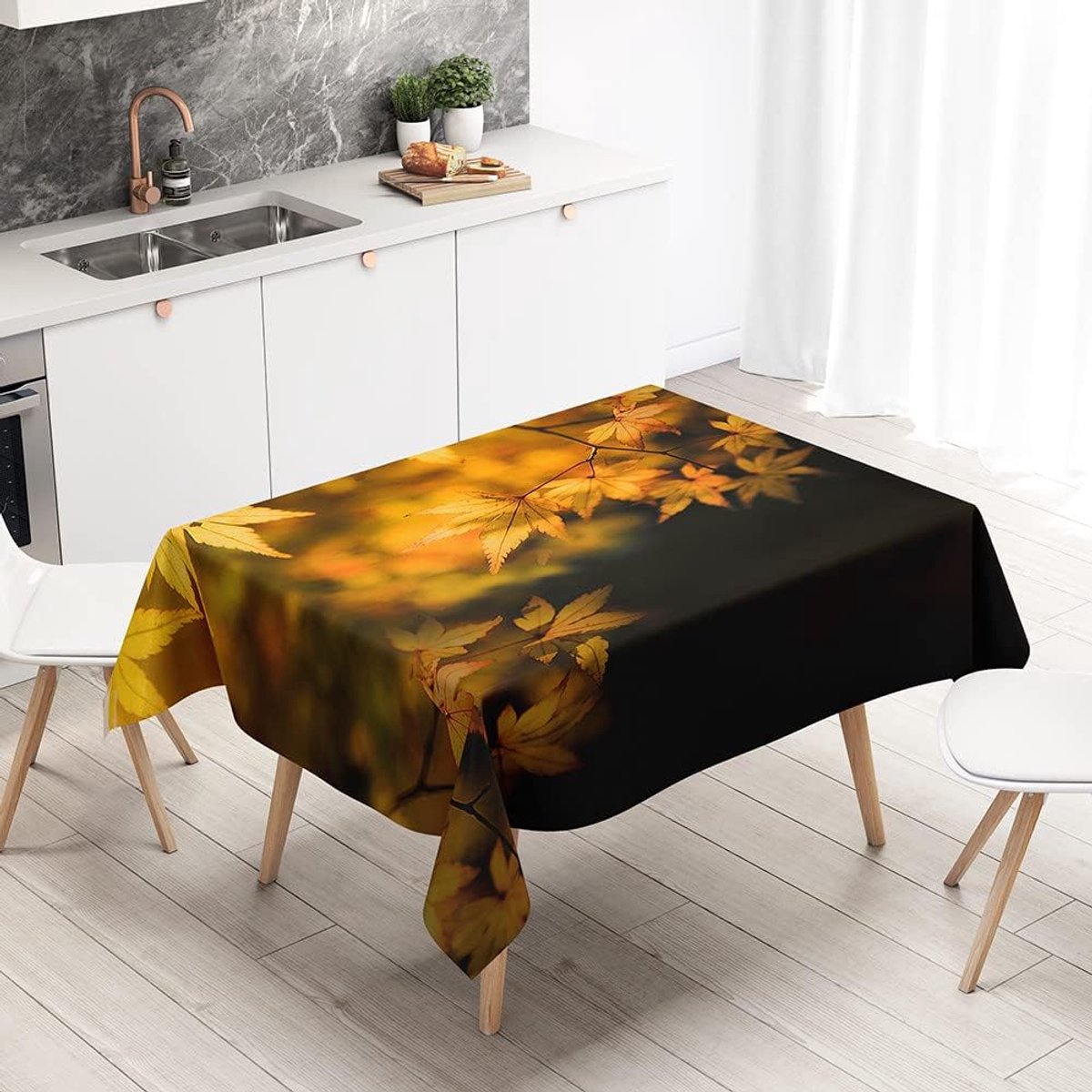 Tafelkleed - Dekzeil - Tafel Beschermen - Waterafstotend - 140 x 260 cm - Zwart