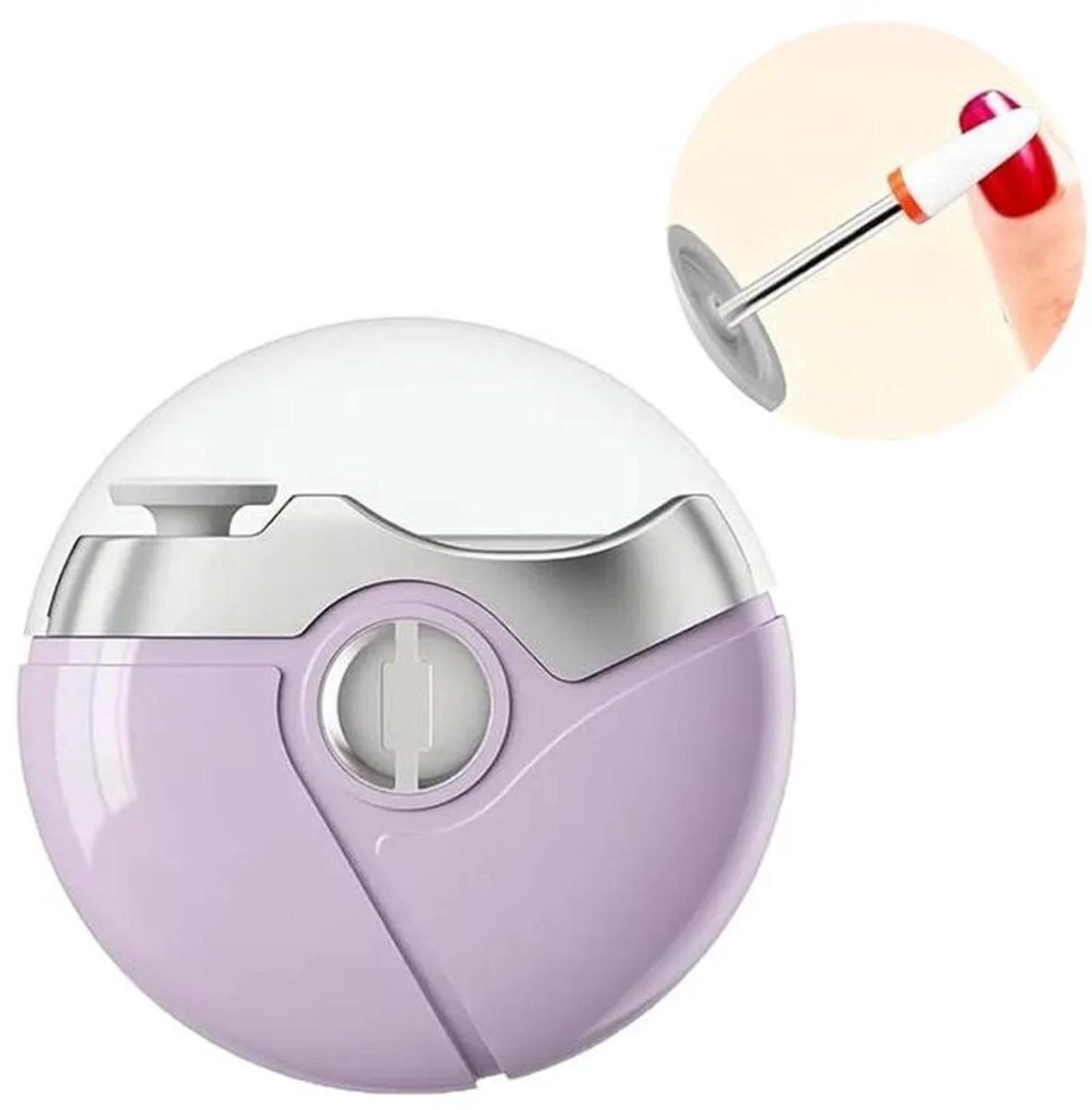 Elektrische 3-in-1 nagelknipper met LED-verlichting Geschikt voor nagellak en nagellakverwijderaar, dubbele snelheid, voor voor baby's en volwassenen, stil, verbeterde versie
