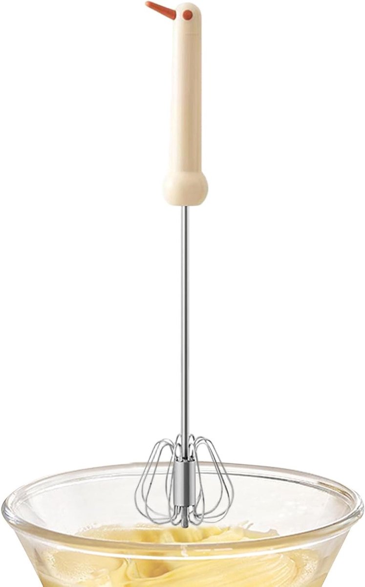 Keuken Garde - Eierklopper Mixer - Mengen en Kloppen - Semi Automatisch - 34 cm - Crèmekleurig