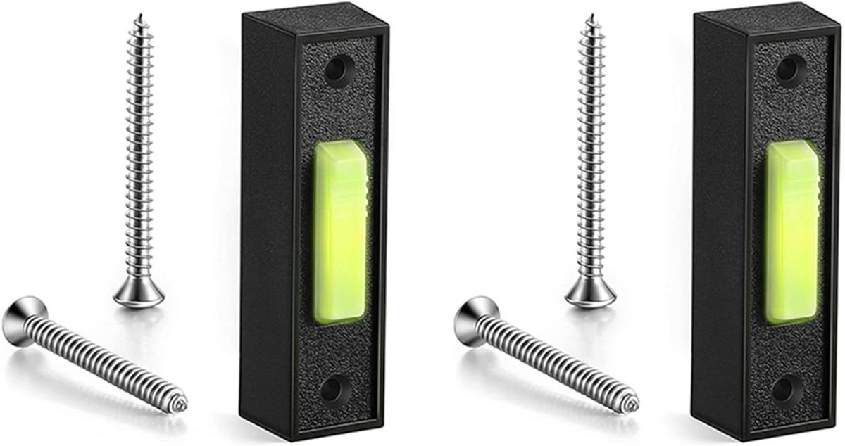Wandschakelaar - Garagedeur drukknop - Garagedeur bedienen - Zacht groen verlicht - 3 stuks - Zwart