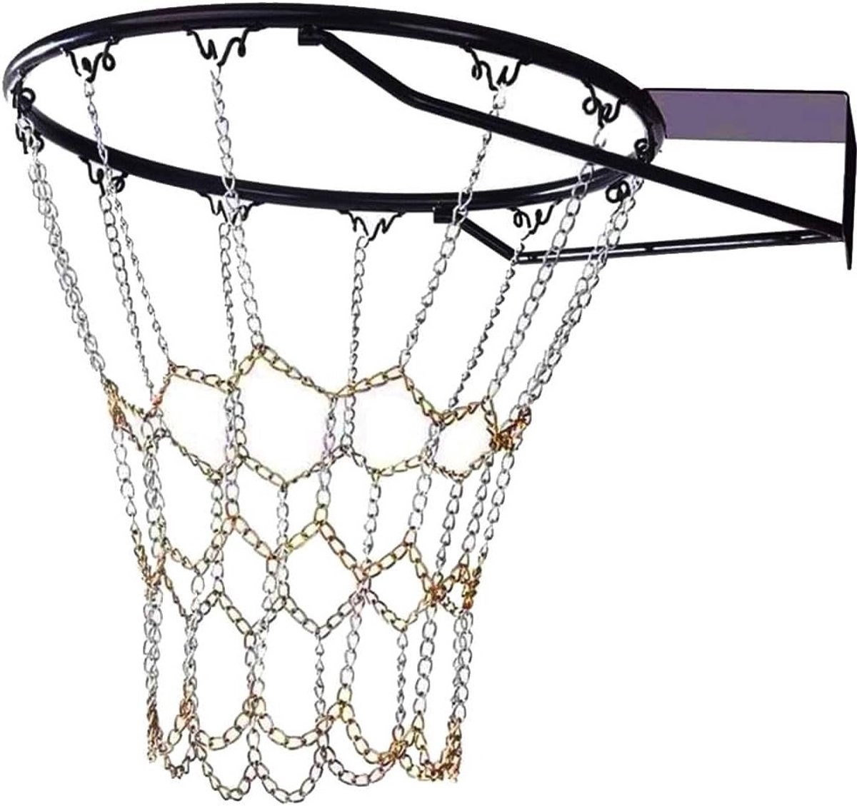 Basketball Net van Metaal met Stalen Kettingen - Vervangend Net voor Basketbalring, Duurzaam en Weerbestendig