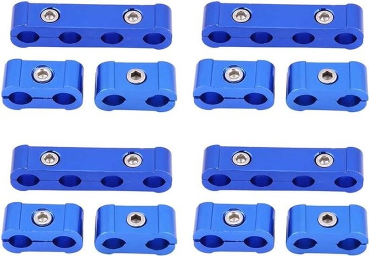 12-delige set gevlochten bougiekabelscheiders en slangklemmen voor motoren, geschikt voor kabels van 8 mm, 9 mm en 10 mm, voor nette en veilige montage