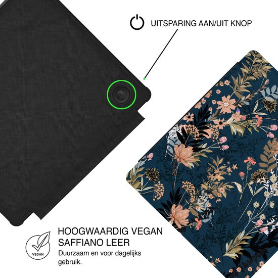 Lunso Geschikt voor Kobo Libra Colour hoes (7 inch) - Vegan Saffiano Leren sleepcover - Urban Park van Merkloos — afbeelding 4