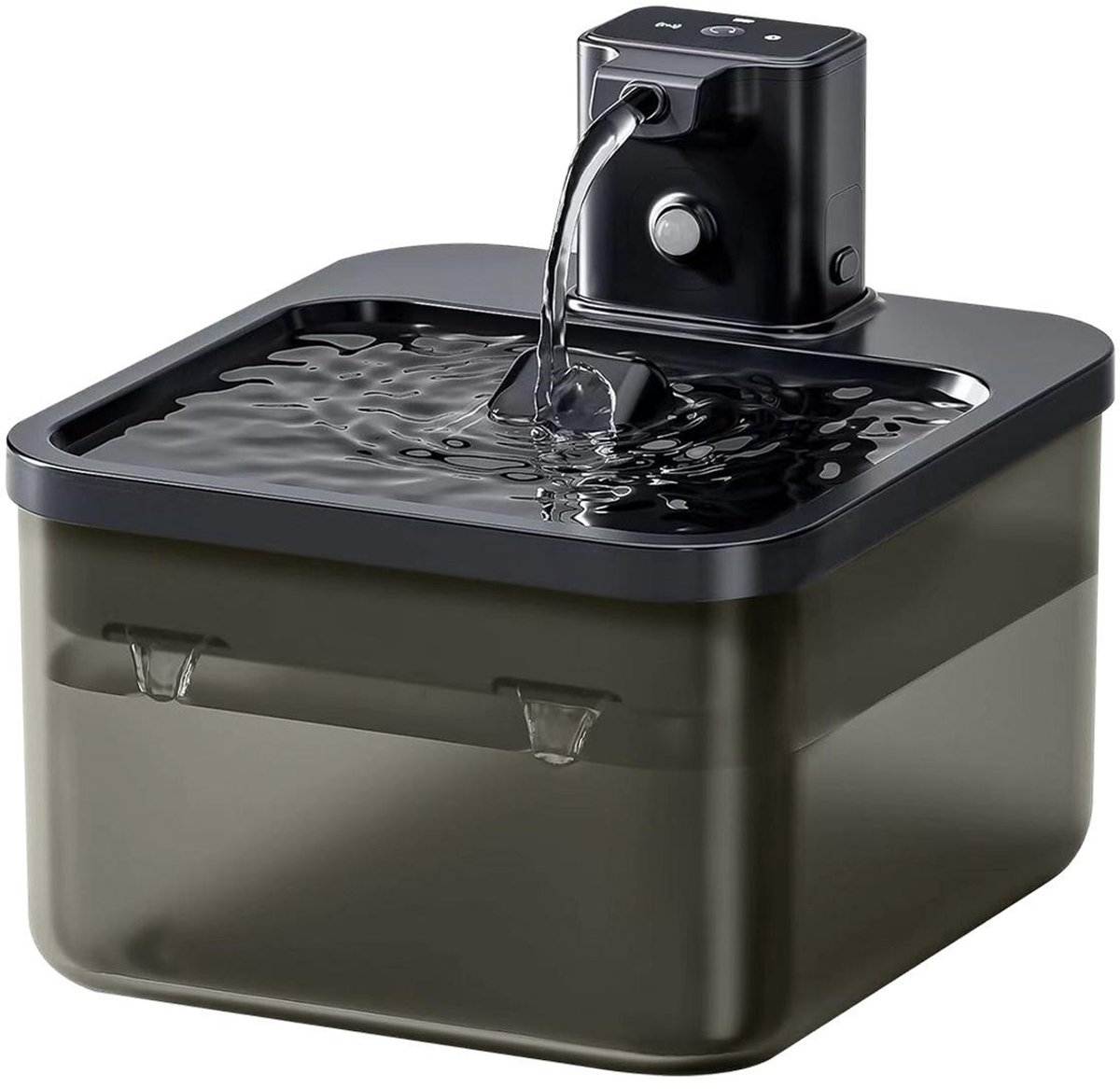 EXCITAT Kattenwaterfontein - Kabelloze Katzenbrunnen met Bewegingssensor - 2,5L Groot Reservoir - Leise Waterpomp op Batterijen (4000mAh) - Geschikt voor Binnenhuisgebruik - Kunststof - Incl. 6 Filters - 185x205x180mm