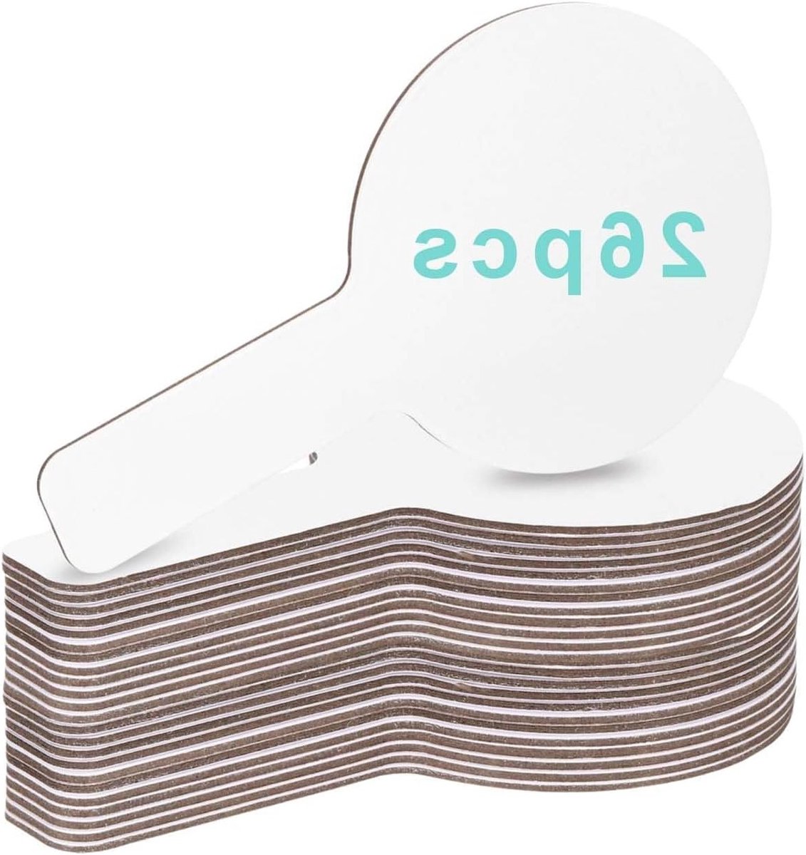 26 Stuks Kleine Droogwisplaten 9 x 5 Inch Handheld Whiteboard, Antwoordpaddles voor Studenten, Ideaal voor Stemspellen en Lesactiviteiten