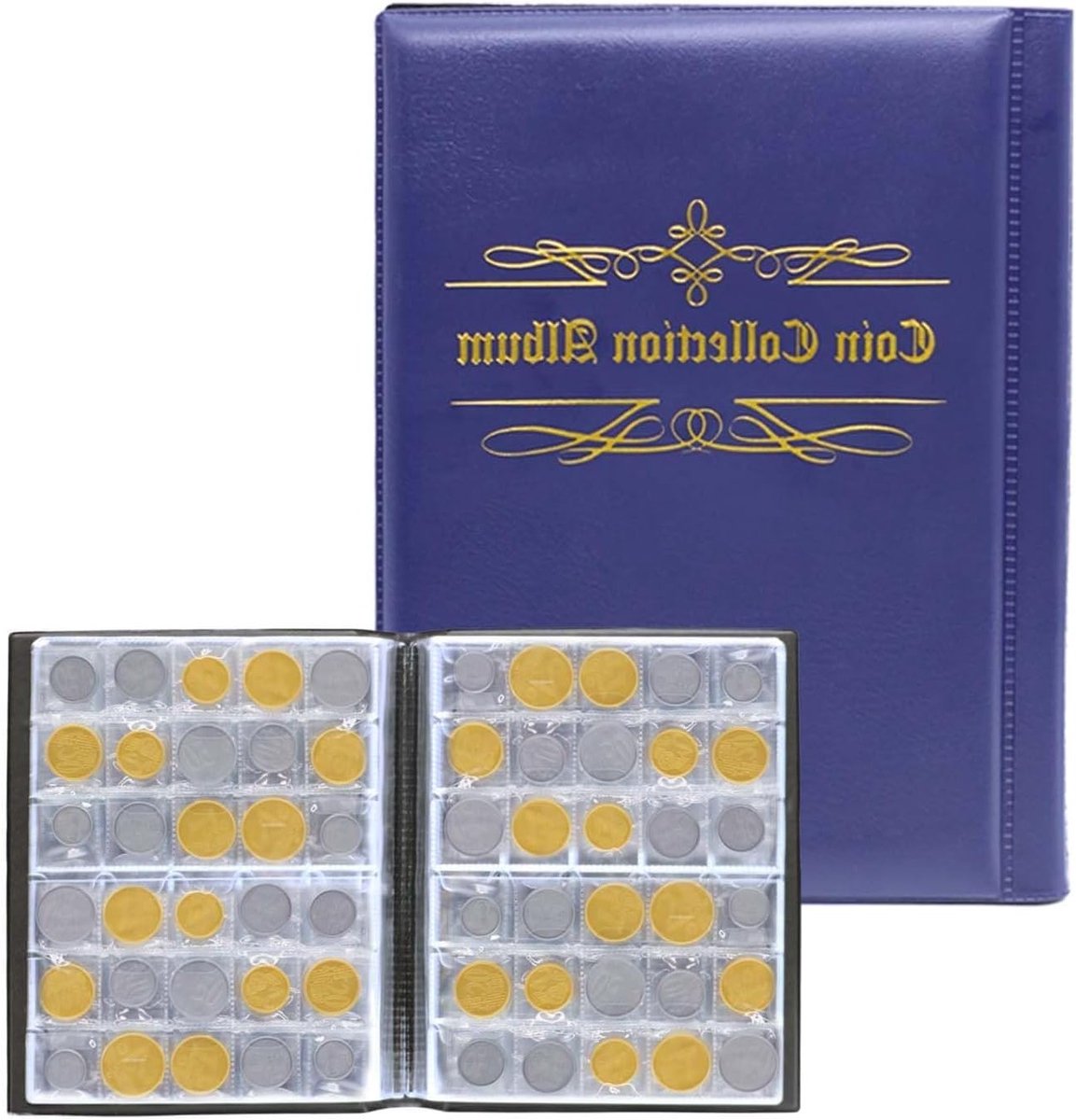 Coin Collectie Album voor 480 Euro Munten, 25 mm Coin Opslag, Perfect voor Muntverzamelaars en Hobbyisten