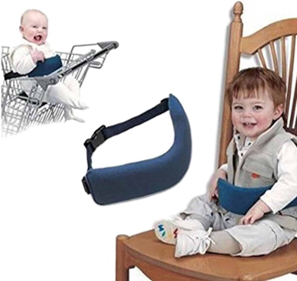 Cross strap hoge stoel - draagbare baby eetstoel met veiligheidsriem voor comfortabele maaltijden